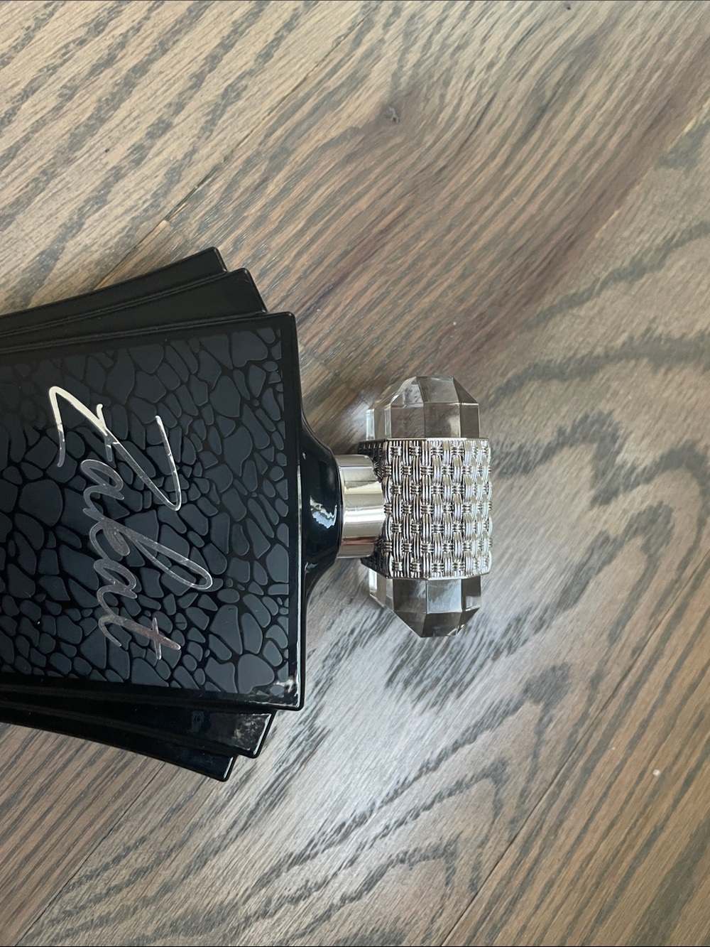 Men’s Black Eau de Parfum with Decorative Crystal Cap